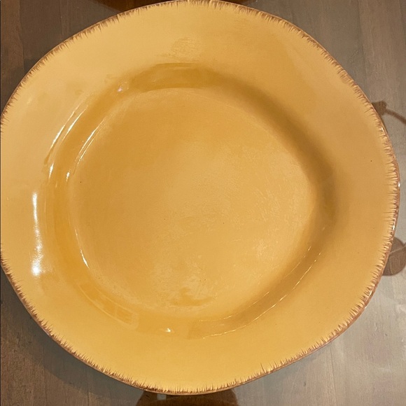 PIER ONE Harvest Gold Set of 3 dinner and 3 cake plates! Heavy quality dishes - Picture 12 of 14